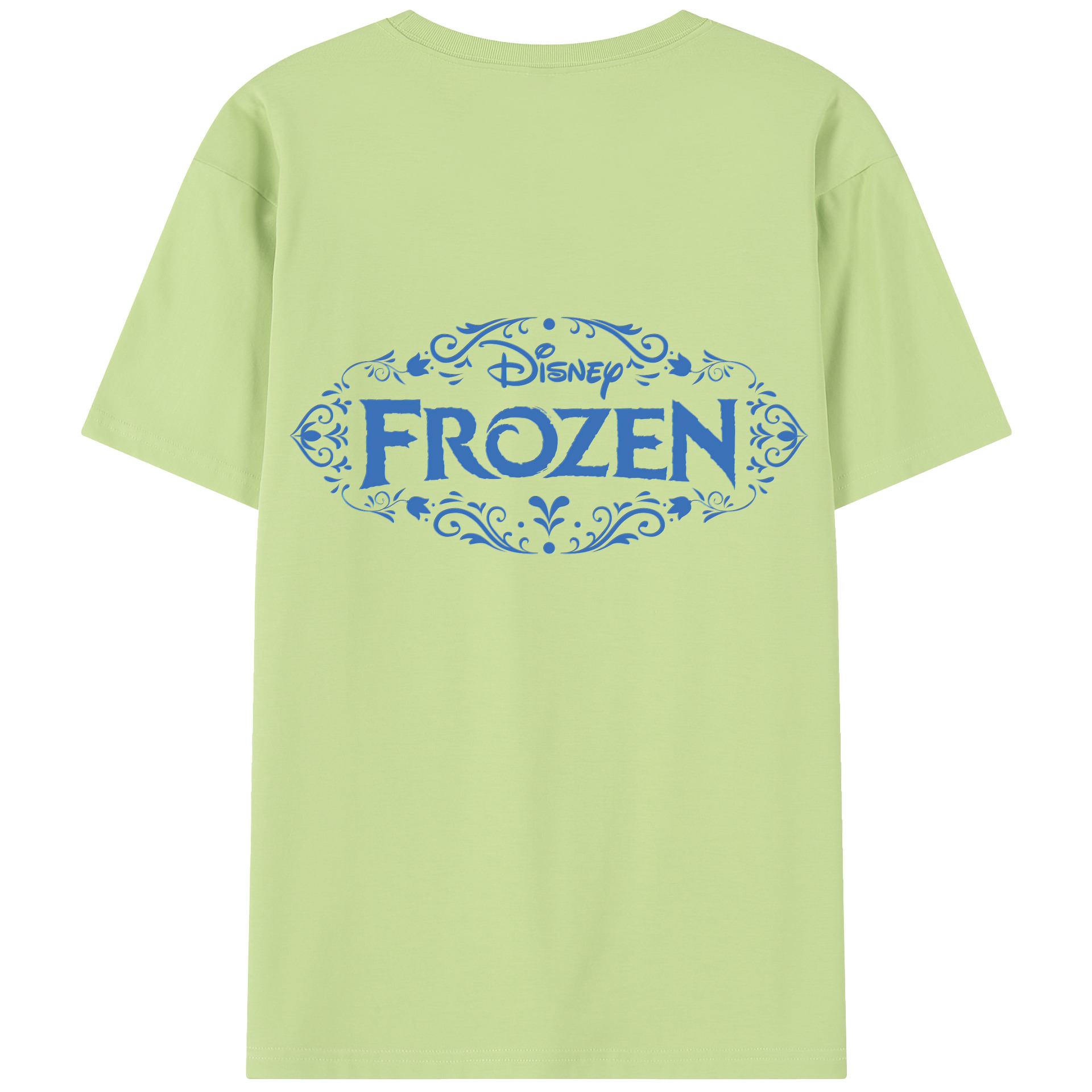 （画像用） アナと雪の女王 アンナ エルサ Frozen Anna Elsa 綿100％半袖Tシャツ（背面プリント）